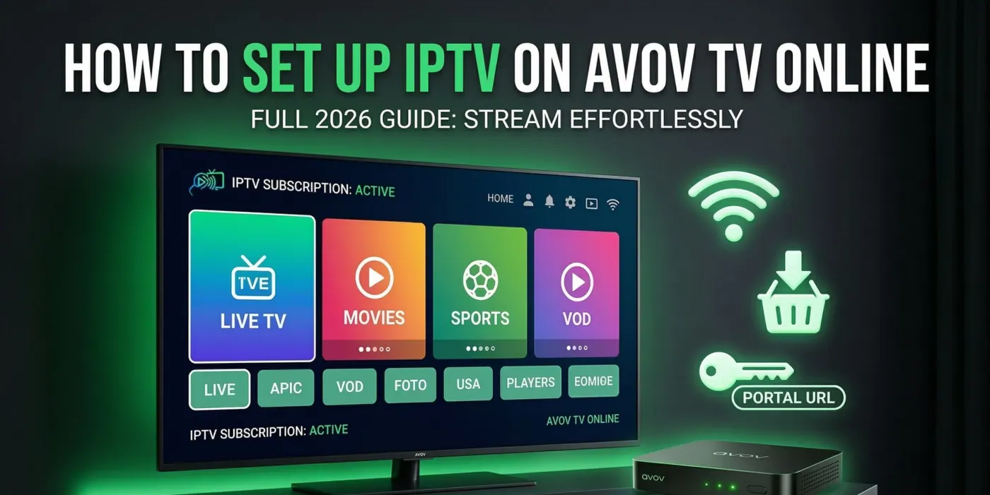 How to set up IPTV on Avov TV Online box and TV